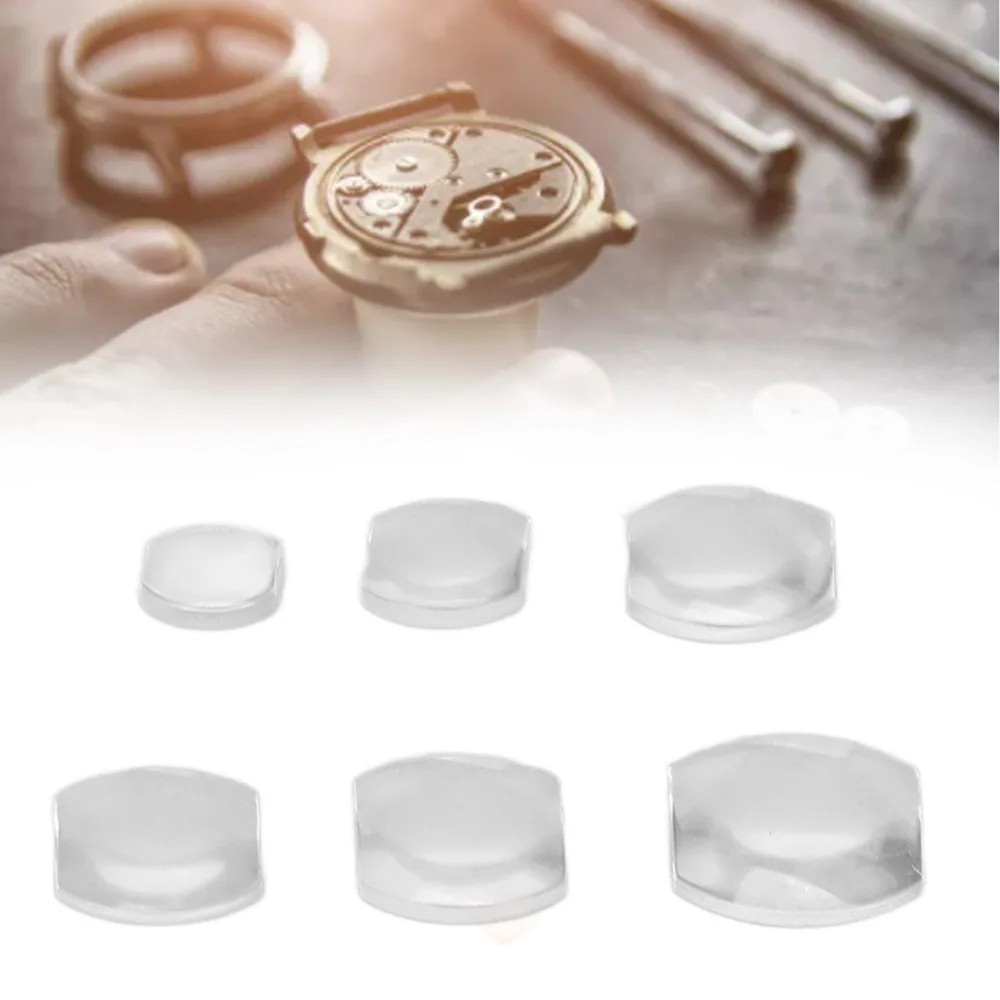6 قطعة مجموعة عدسة محدبة عدسة مكبرة الساعاتي اكسسوارات المحمولة مكبرة محدبة ساعة أجزاء ساعة أجزاء أداة