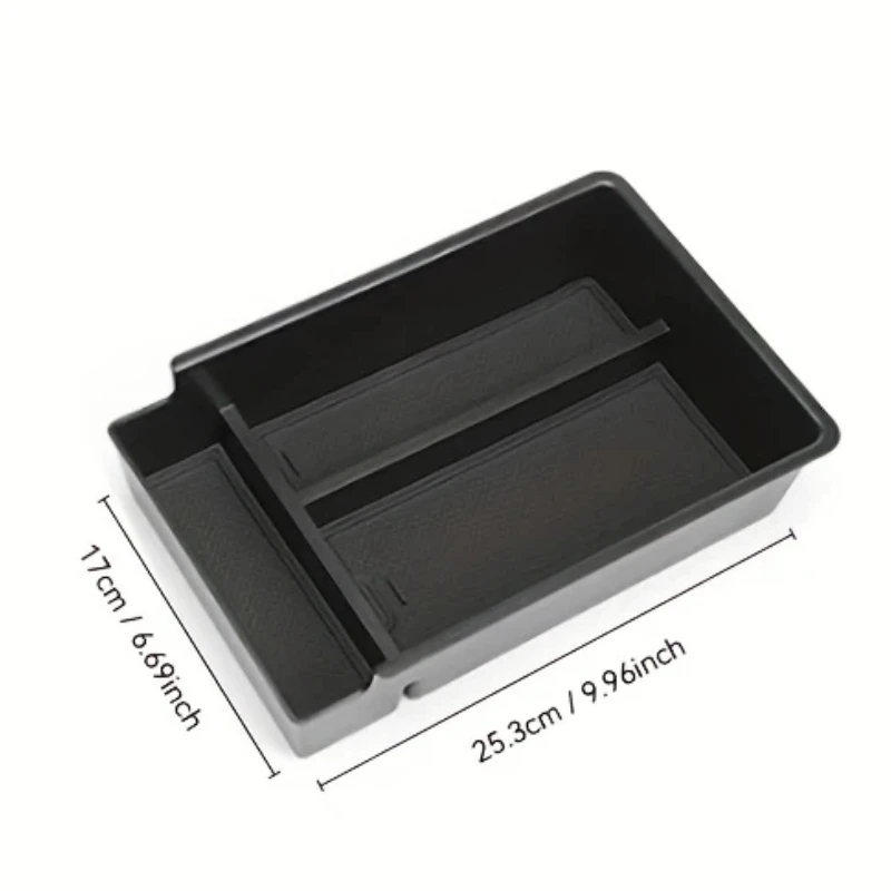 For XPENG G6 Center Console Armrest Organizer Tray Durable ABS Black Storage Box With Divider Car Interior Accessories