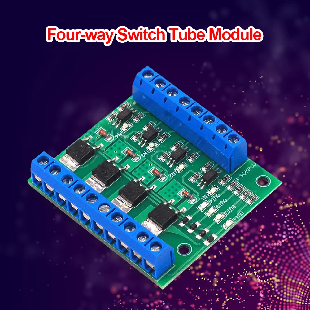 4-Channel MOS FET PLC Amplifier Board Driver Module PWM 3-20V to 3.7-27V DC 10A