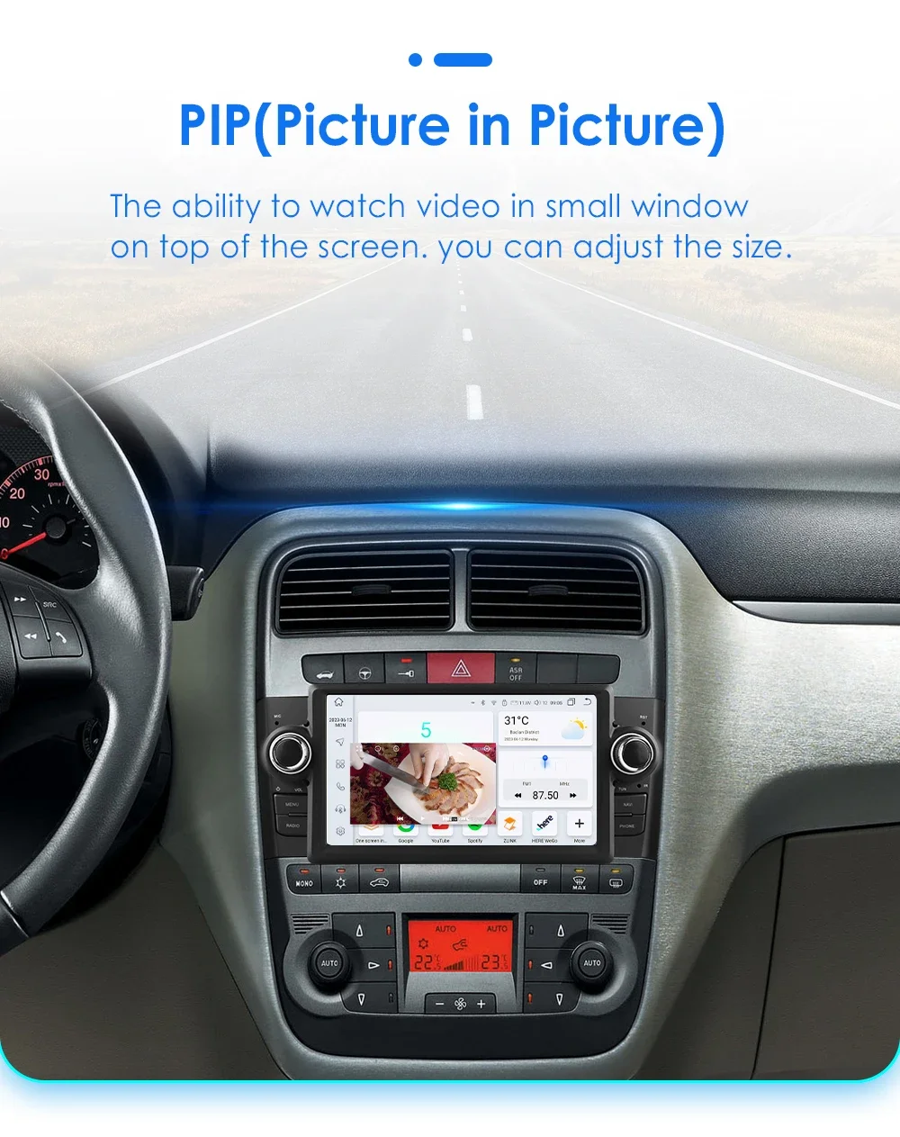 Hizpo 7 Zoll 2 Din Android 14 Auto-Multimedia-Player für Fiat Grande Punto Linea GPS Carplay 4G WIFI Intelligenter Bildschirm Autoradio – Detail 32