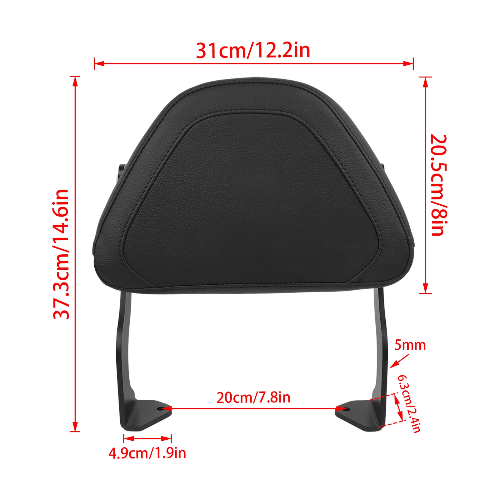 Compatible With Harley PAN AMERICA 1250 RA1250 S ADV Speical G.L 2020-2024 2 UP Rear Detachables Backrest Sissy Bar Cushion Pad