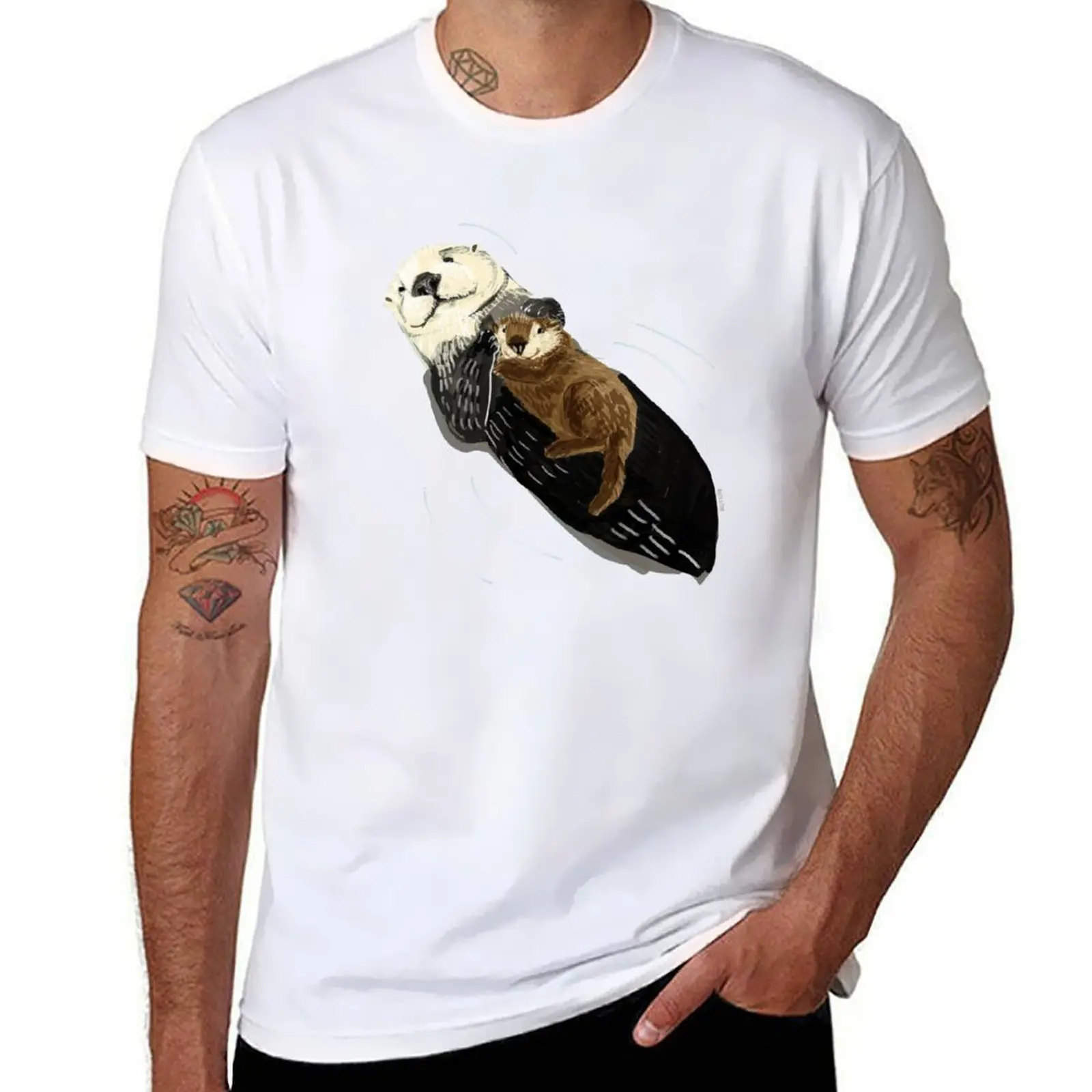 

Футболка «Оласка морская выдра» для мамы и ребенка, незаменимая футболка, мужская футболка, футболка