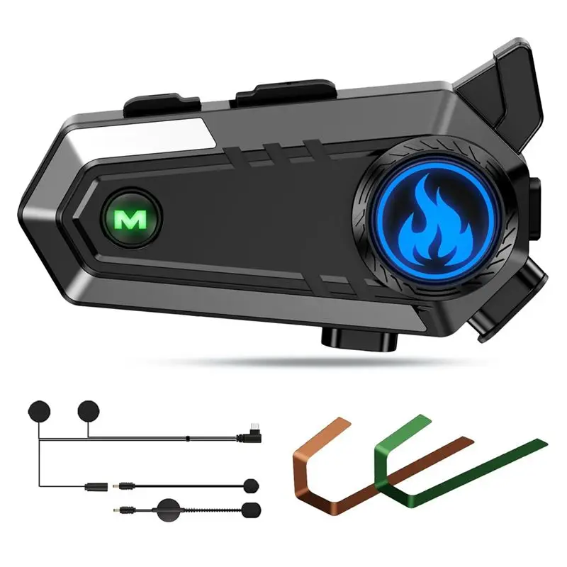 

Classy-Motorcycle Helmet Headset Motorcycle Intercom With 2 Type Mics Helmet Bluetooth Speaker