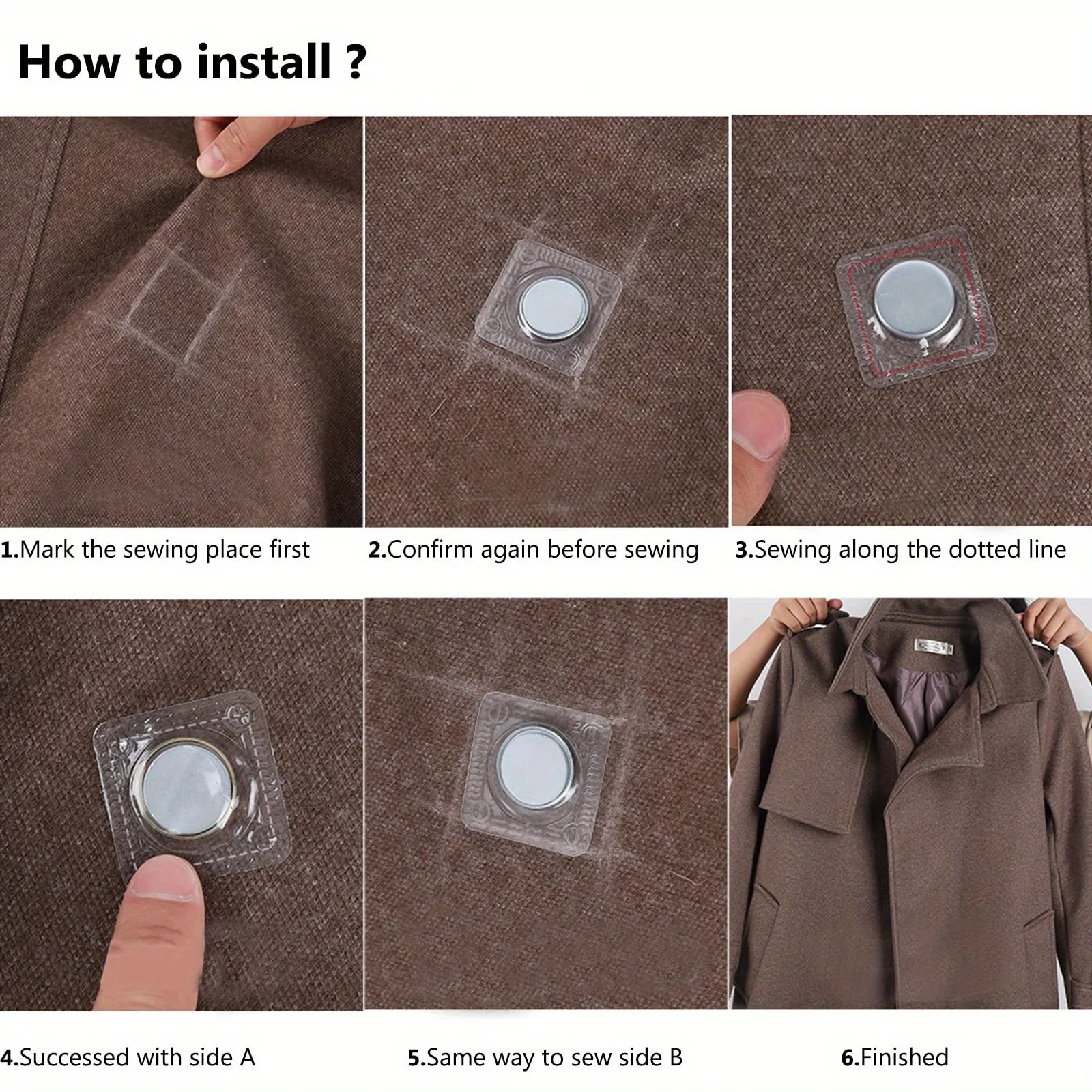 Best Sellers Invisible Hidden Metal Strong Magnetic Snaps Button Invisible Sew Magnetic Magnet Fastener For Handbag  FQ5775-LJX