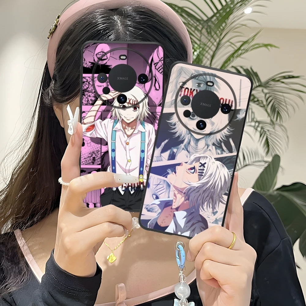 Tokyo Ghoul Juuzou Suzuya Mobile Phone Case for Huawei Mate 60 50 40 30 20 10 Pro Plus Lite E 5G Black Soft Phone Cover Shell