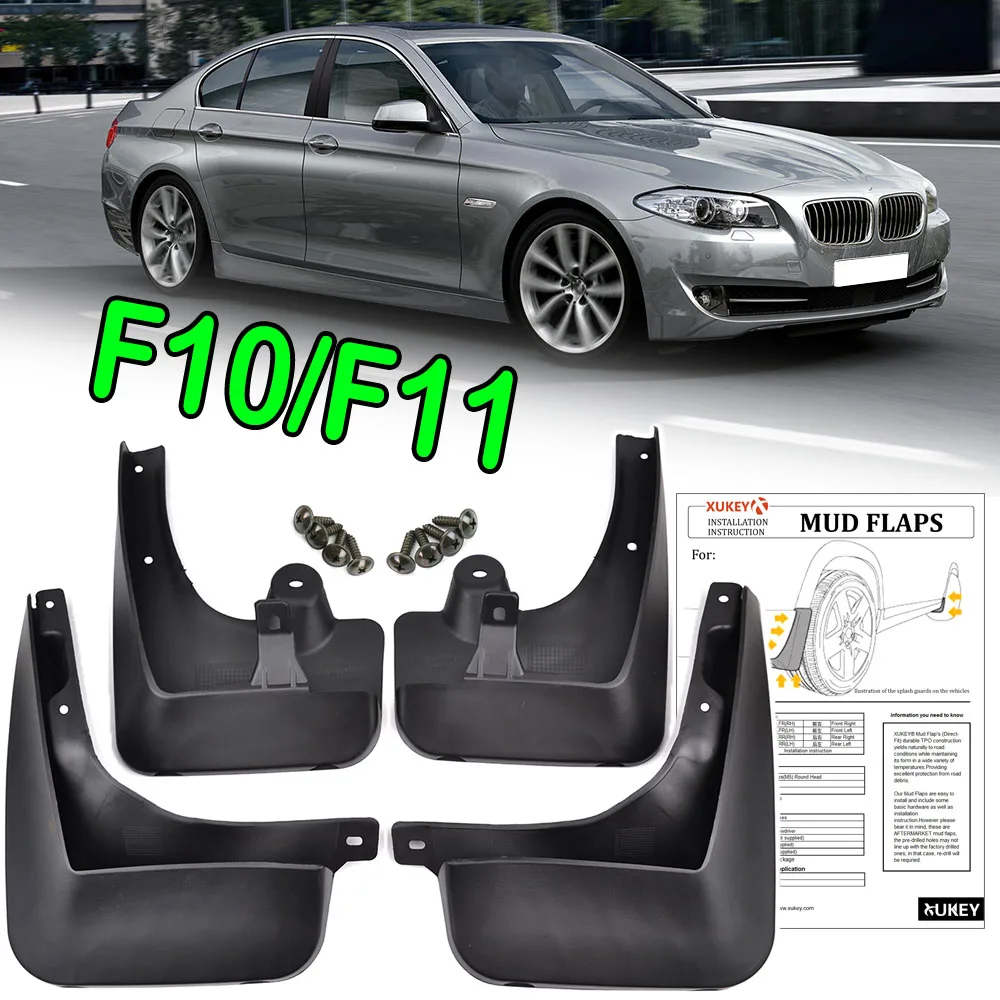 For BMW 5 Series F10 Sedan Touring F11 M Sport 2010 - 2016 Mud Flaps Splash Guards Mudguards Front Rear 2011 2012 2013 2014 2015