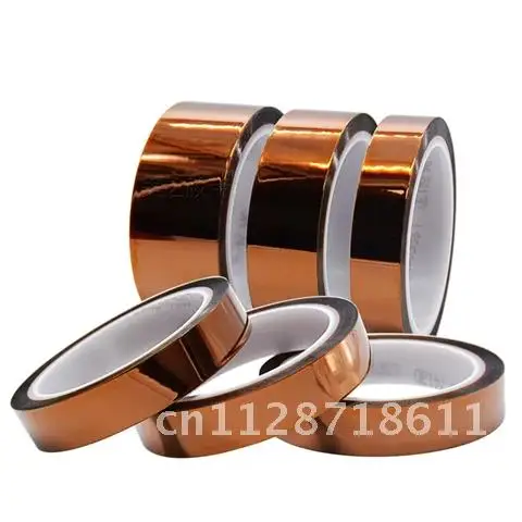 Professional 30M Heat Resistant High Temperature High Insulation Electronics Industry Welding Polyimide Kapton Tape 11 Sizes 1PC