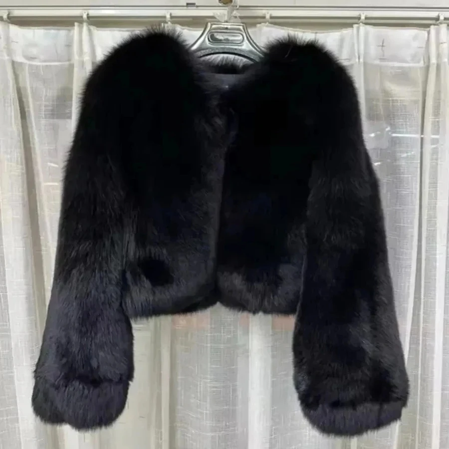 

Шуба из натурального лисьего меха, хит продаж, короткая шуба из натурального меха