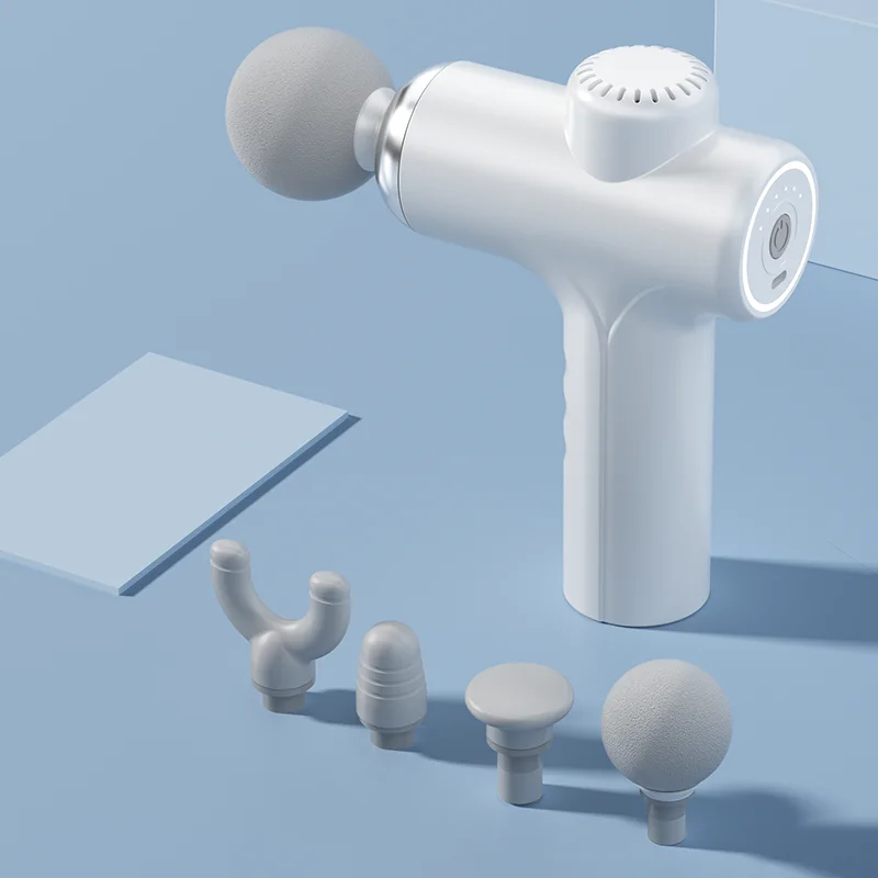 منشفة تدليك لاسلكية صغيرة محمولة ذات 4 رؤوس من الجيل الجديد مع تدليك قابل للتعديل مكون من 6 مراحل/آلة تدليك مضغوط ساخن