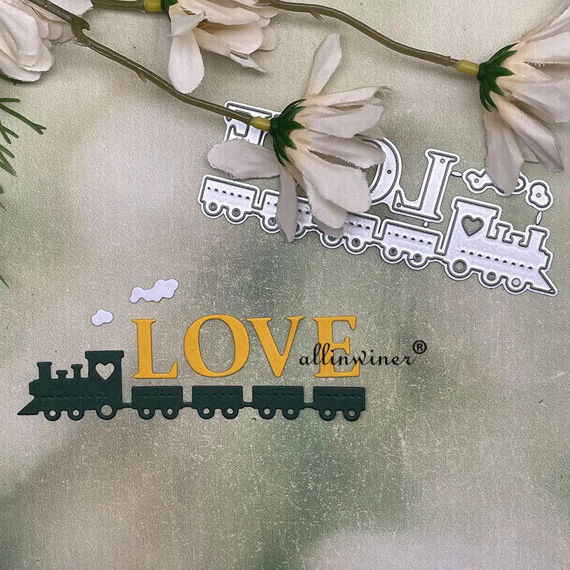 Love Train Metal Cutting Dies Stencils Die Cut for DIY Scrapbooking Album Paper Card Embossing