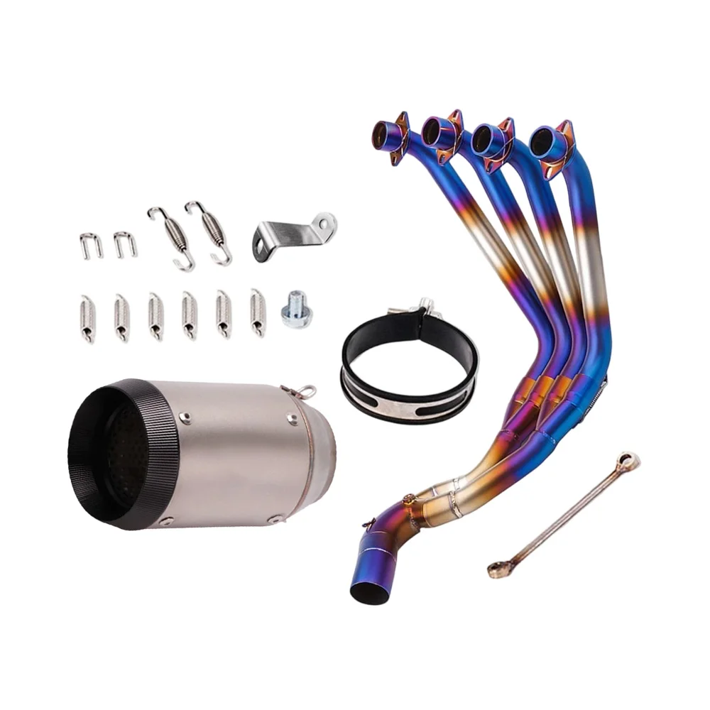 Auspuffsysteme für Honda CB650R CB650F CBR650/F 2014-2024 Komplette Schalldämpfer-Endrohre Blaue Auspuffrohre – Detail 2