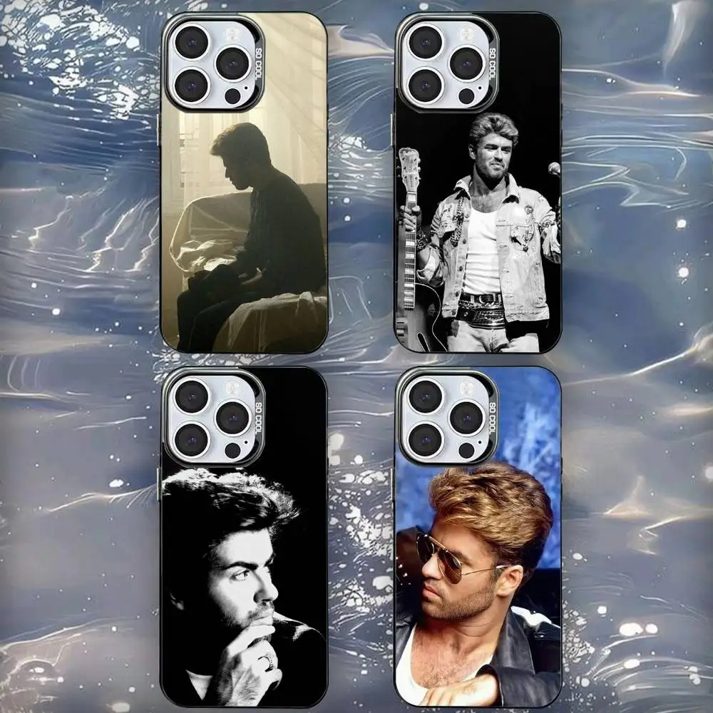 

G-Georges Singer M-Michaels Phone Case For iPhone 16,15,14,13,12,11,Mini,Pro,SE,XS,MAX Black Matte Shockproof Cover
