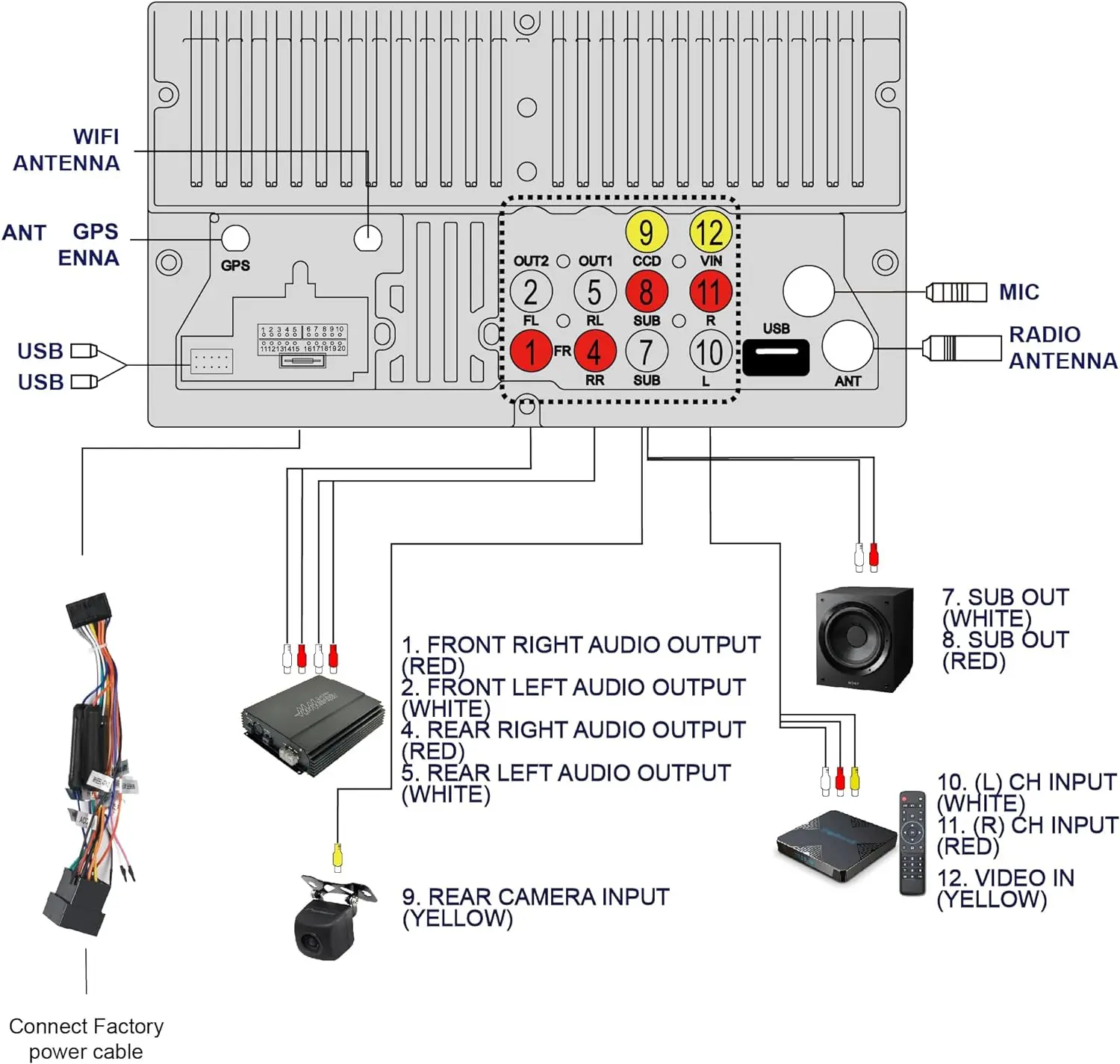 AMASE AUDIO Android 13 Car Stereo, 10.1