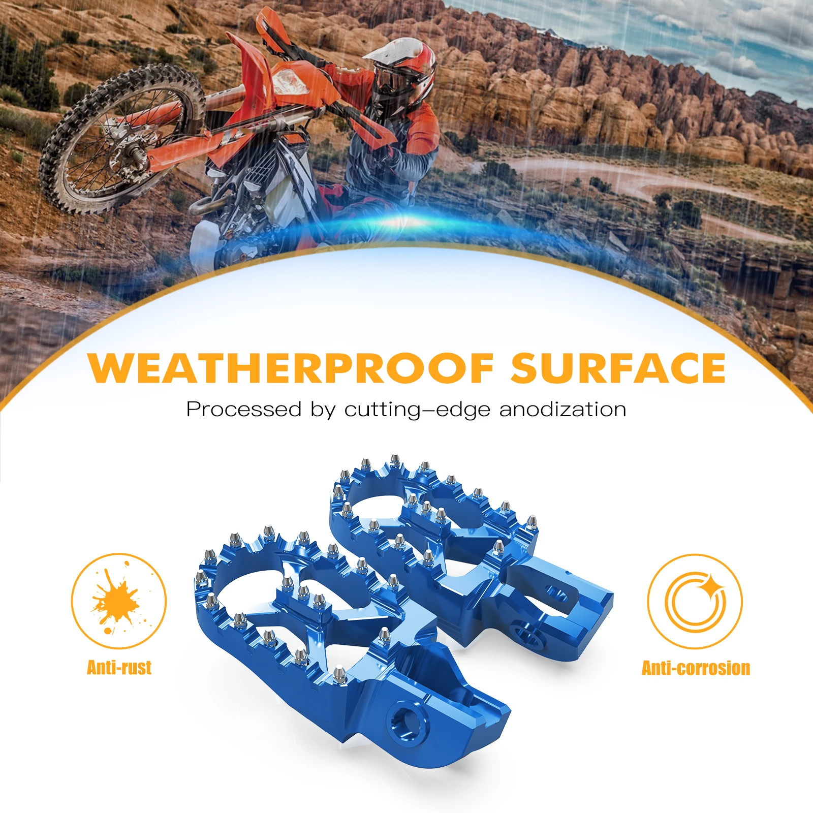 NICECNC Foot Pegs Footrests For Husqvarna TE FE FC TC TX FX 125 200 250 300 350 450 501 2017-2022 FC250 FC350 FC450 2016 TC85