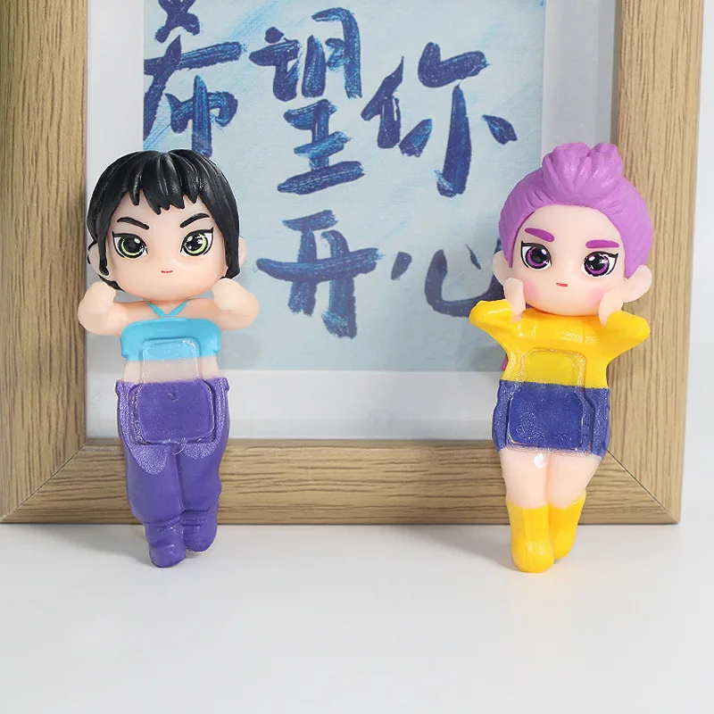 K-pop caçadores de demônios colecionáveis mini figuras caixa cega derpy tigre rumi mira zoey buceta boneca fã presente natal presentes de aniversário