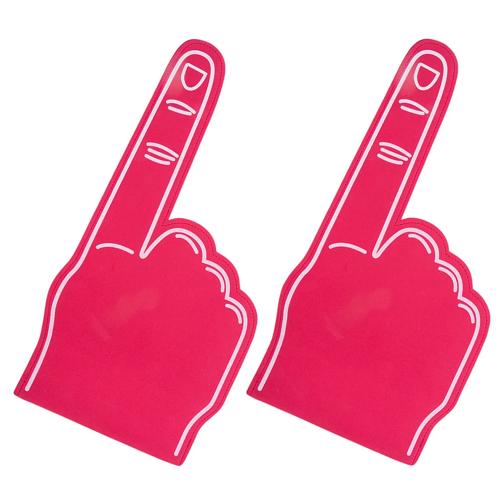 

2 Pcs Finger Cots Pointer Foam Hand Props for Sporting Events Cheerleading Noise Makers Foams Sports Football Meeting Accessory