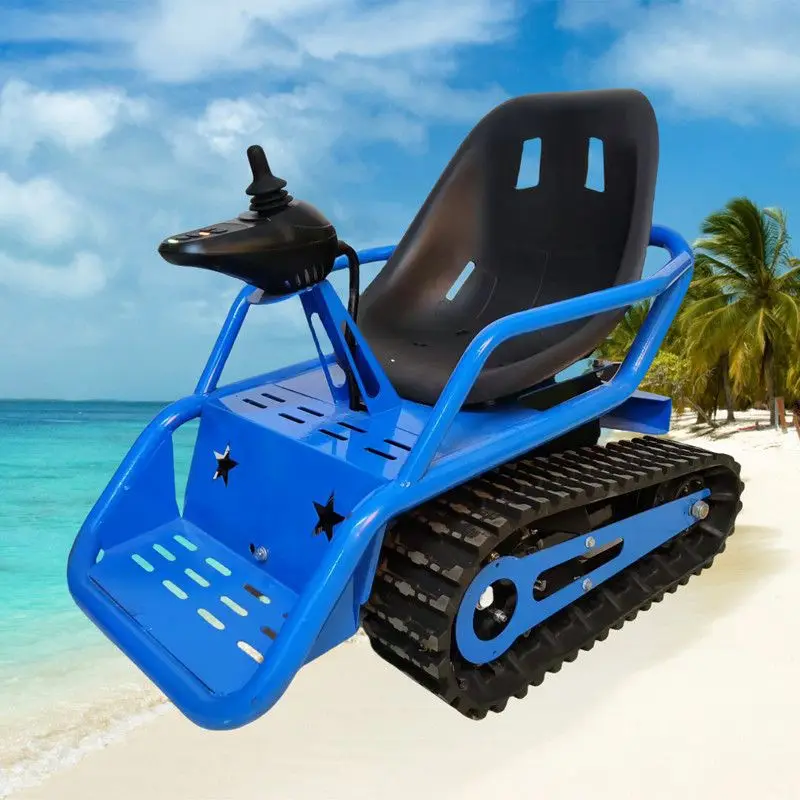 Kids Tracked Snow ATV Large Rechargeable Modified Off-Road Two-Wheel Crawler Extended Adult Hand Rest