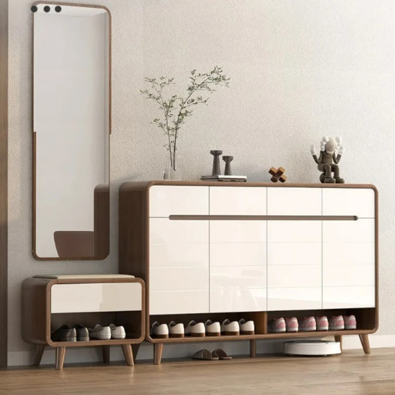 

Shoes Cabinet Rack Living Room Entryway Panel Furniture Bench Shoe Rack