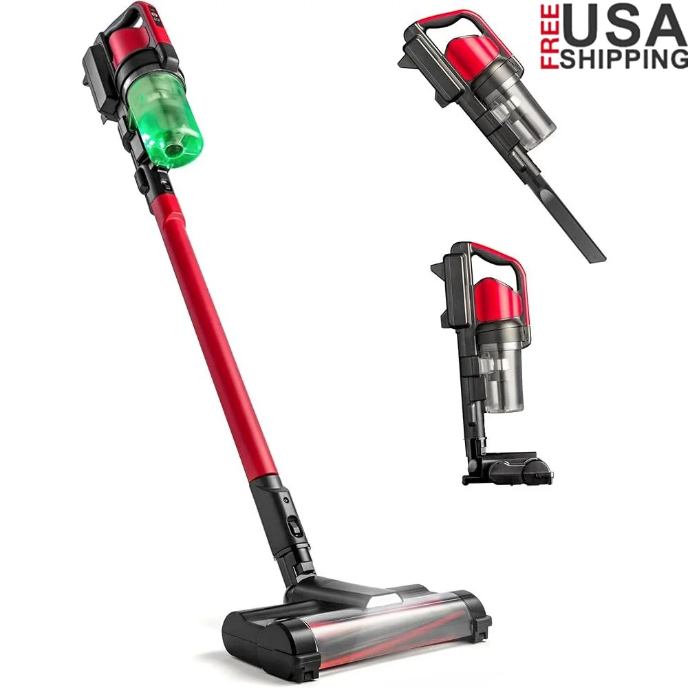 

Беспроводной пылесос 11 дюймов Powerhead Самостоятельный Легкий Быстрая зарядка Время работы 50 минут HEPA-фильтр Датчик пыли Портативный