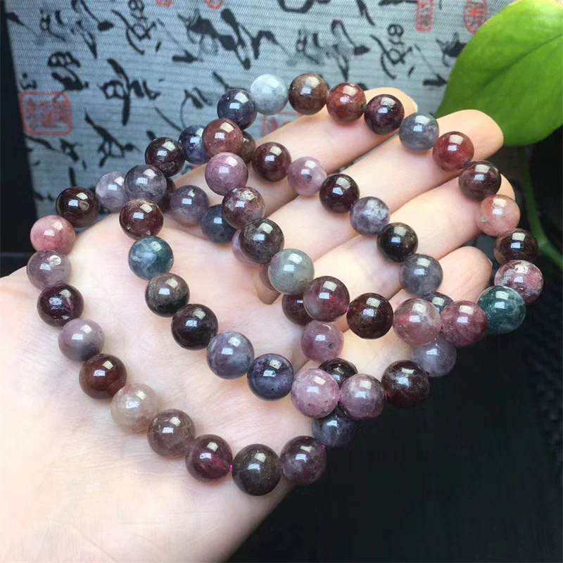 10MM Natural Spinel Bracelet Energy Crystal Aura Healing Fengshui Gemstone Yoga Elastic Couple Jewelry 1PCS