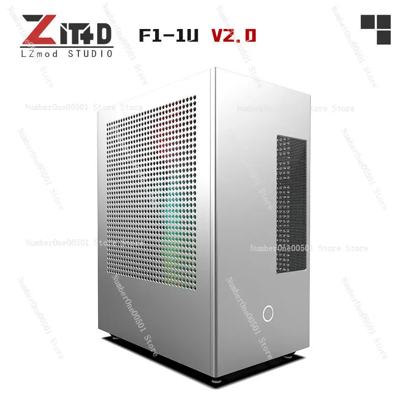 Lzmod mini F1-1U 2.0 ITX Dual-Slot Discrete Graphics Case – Compatible with Colorful iGame RTX 4060 Ti