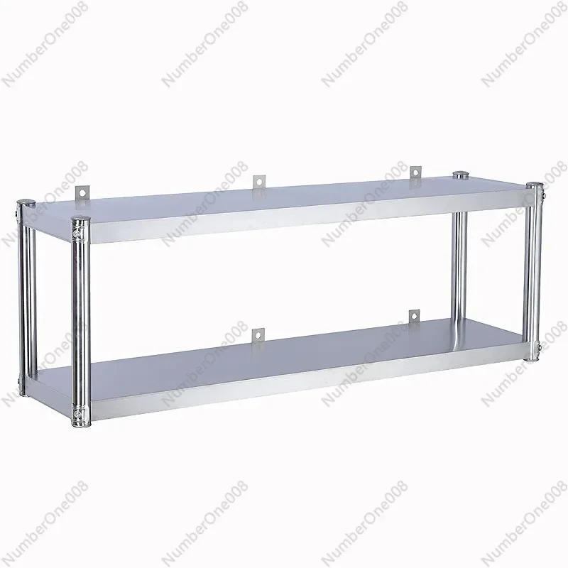 Stainless Steel Wall Shelf 3-Tier, Commercial Kitchen Storage Rack with Mounting Hardware
