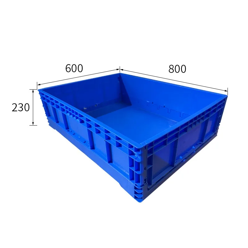 Retail and commercial collapsible plastic box size 800 * 600 * 230mm