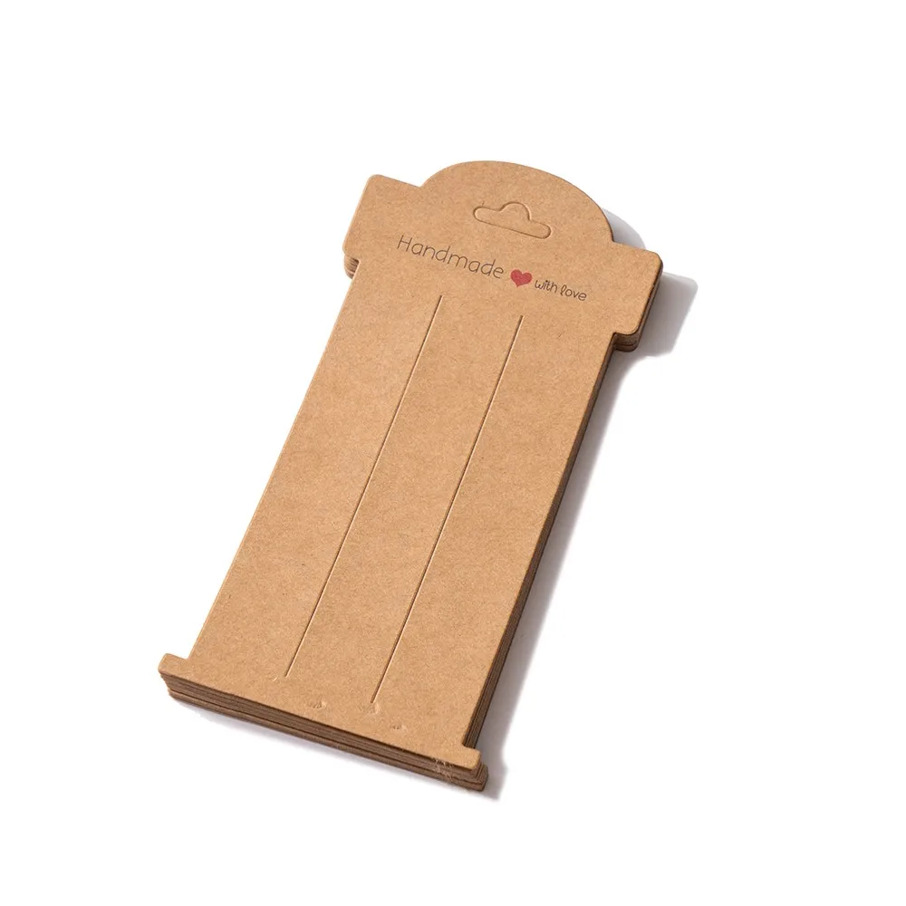 20pcs 16x8cm Hair Clip Display Cards Paper Cardboard Bow Holder For Jewelry Accessory Organizer Selling Small Business Packaging