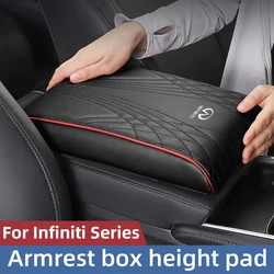 For Infiniti QX55 QX50 QX60 70 QX80 QX30 EX FX JX Car Armrest Box Height Increasing Pad Car Armrest Pad Leather Protective Cover