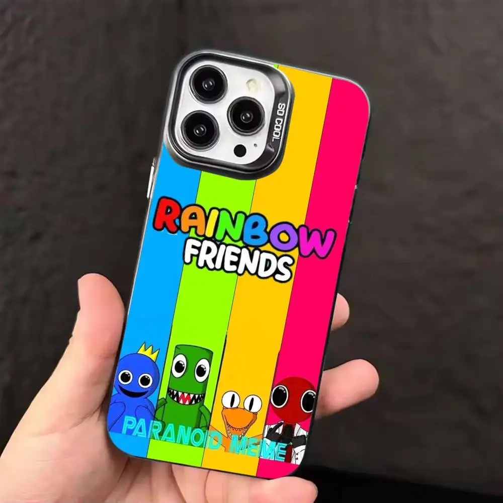 Game R-RainbowS F-Friends Phone Case For iPhone 17 16 15 14 13 12 11 Pro Max Plus Silver Matte Black Cover