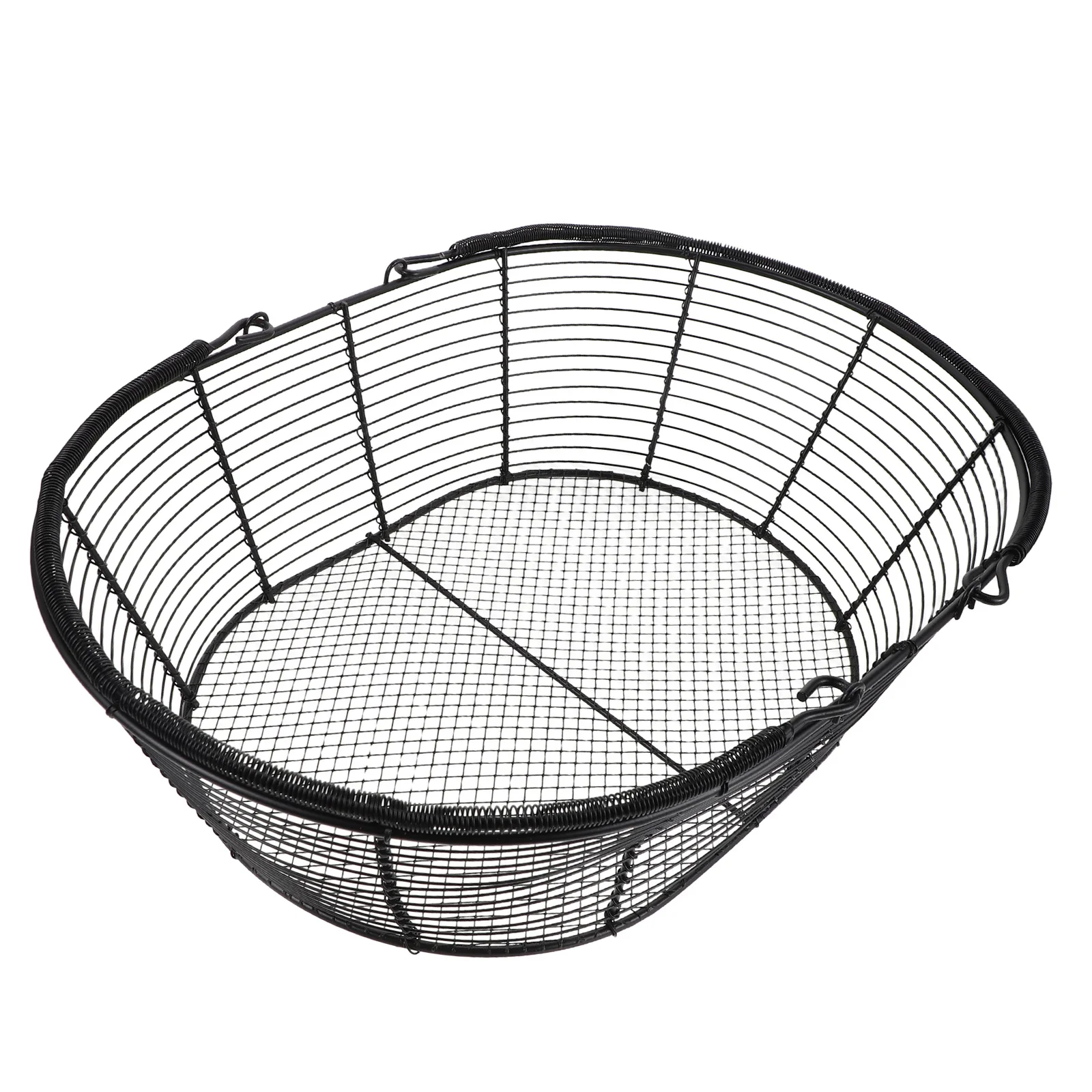 

Versatile Metal Wire Basket Hollow-Out Design for Fruits Vegetables Snacks Breads Kitchen Countertop Fruit Storage Organizer