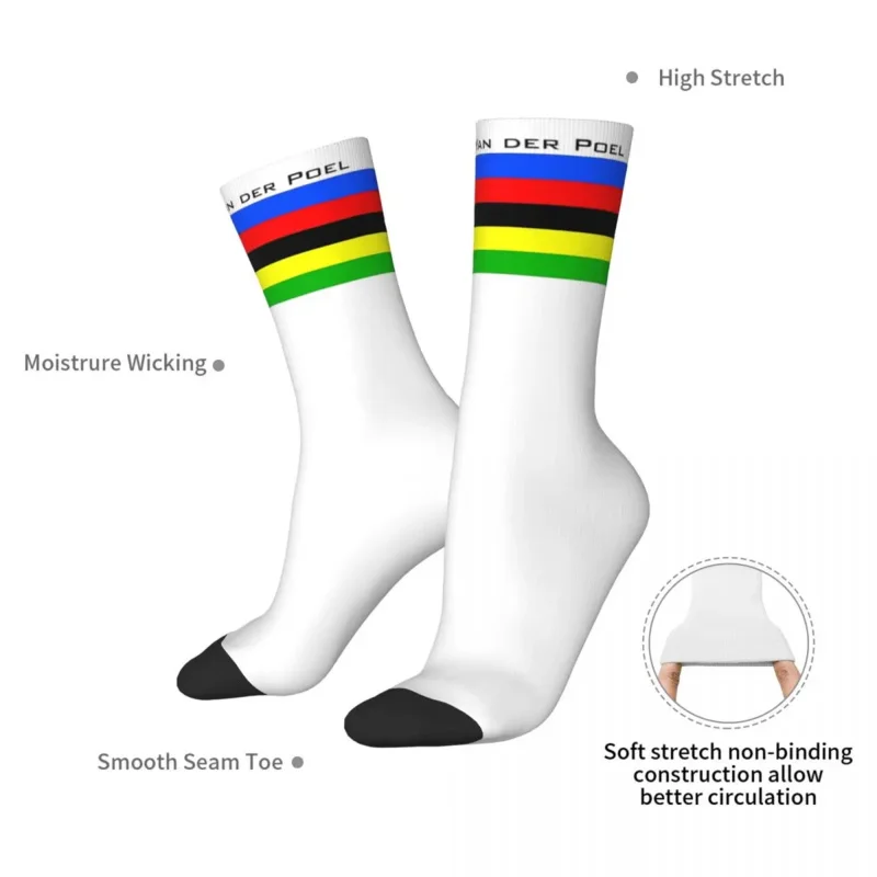 Y2K Mathieu Van Der Poel Cyclist MVDP Men Women Socks Windproof Novelty Spring Summer Autumn Winter Stockings Gift