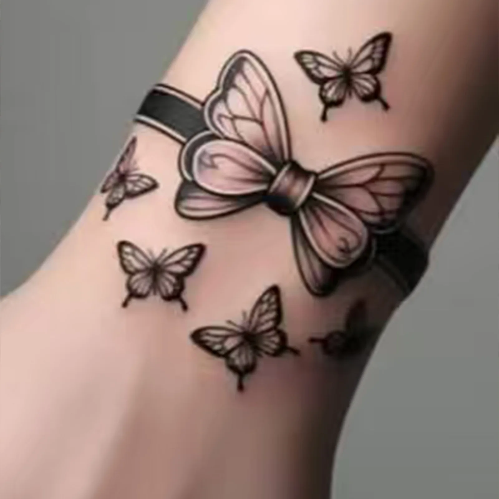 Minimalist Leaf Vine Tattoo Sticker Waterproof Long Lasting Fine Line Temporary Tattoo for Women Finger Hand