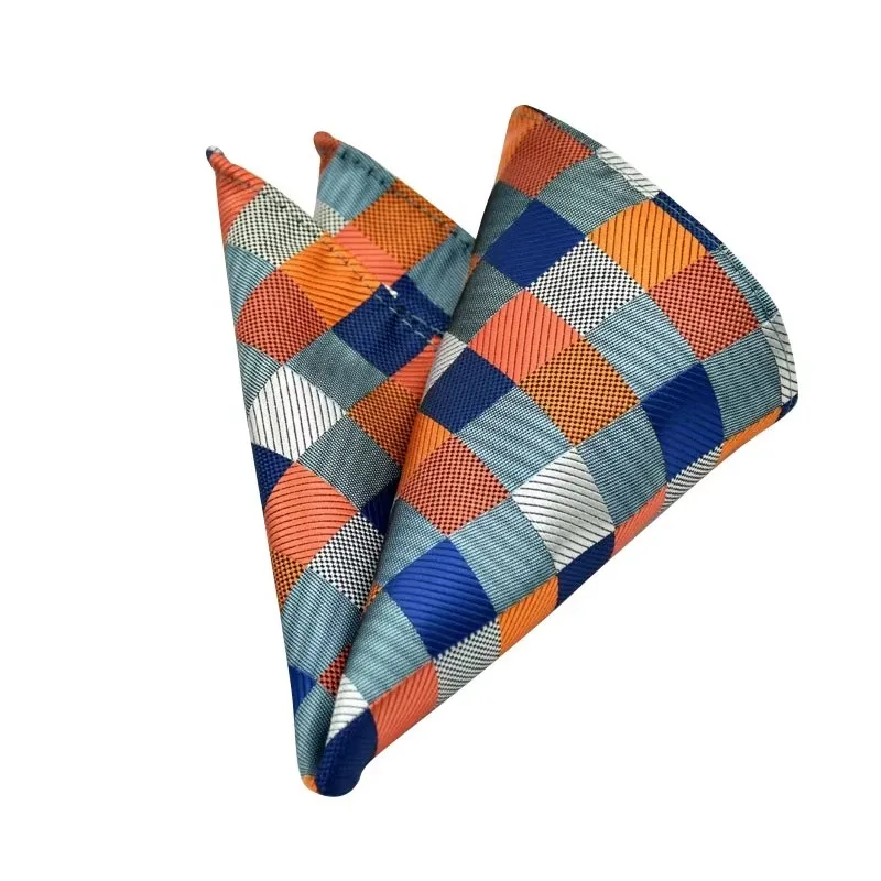 Carrés de poche multicolores pour hommes, pour veste de costume, nouveauté à carreaux, affaires, mariage, mode, carrés de poche formels