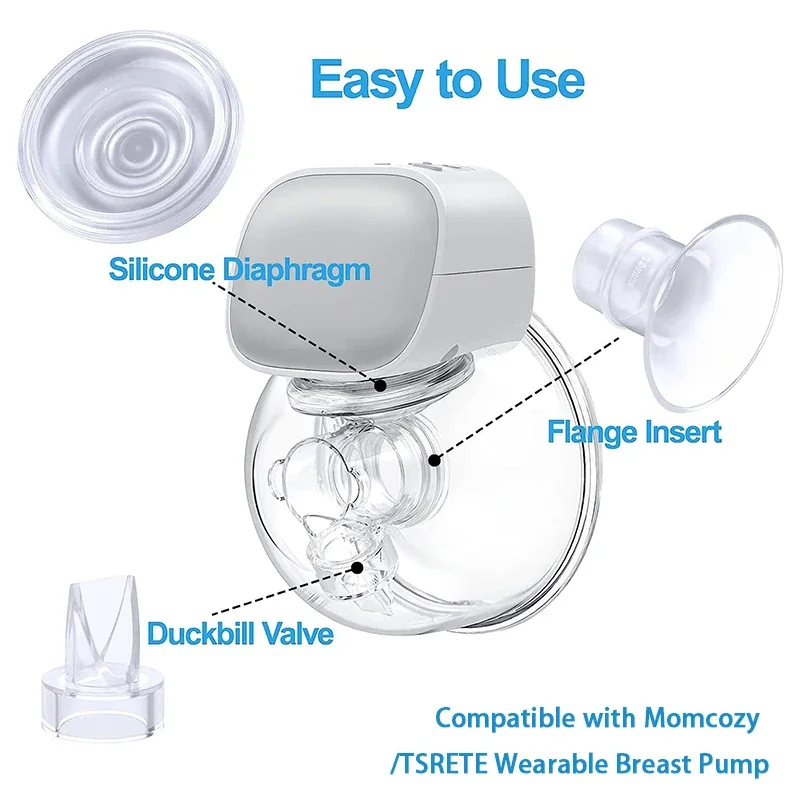 Pengiriman gratis input diafragma katup Duckbill cocok dengan Aksesori suku cadang pompa payudara elektrik S12 9 buah/set