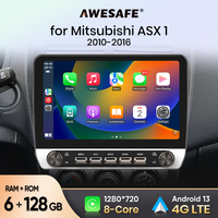 AWESAFE Car Radio for Mitsubishi ASX 1 2010 - 2016 Wireless Carplay for Apple Android Auto Stereo with Buttons Multimedia GPS 4G