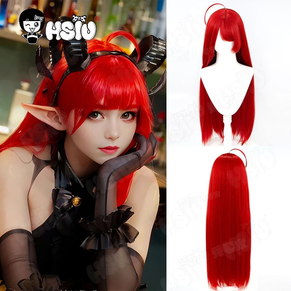Hindenburg Cosplay Wig Fiber synthetic wig「HSIU」Red long Wig Game Azur Lane Hindenburg Hildegard‌ Cosplay Wig
