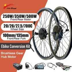 Electric Bike Kit 36V 48V 250W 350W 500W Ebike Electric Bicycle kit 20 24 26 27.5  inch 700C front rear electric wheel hub motor