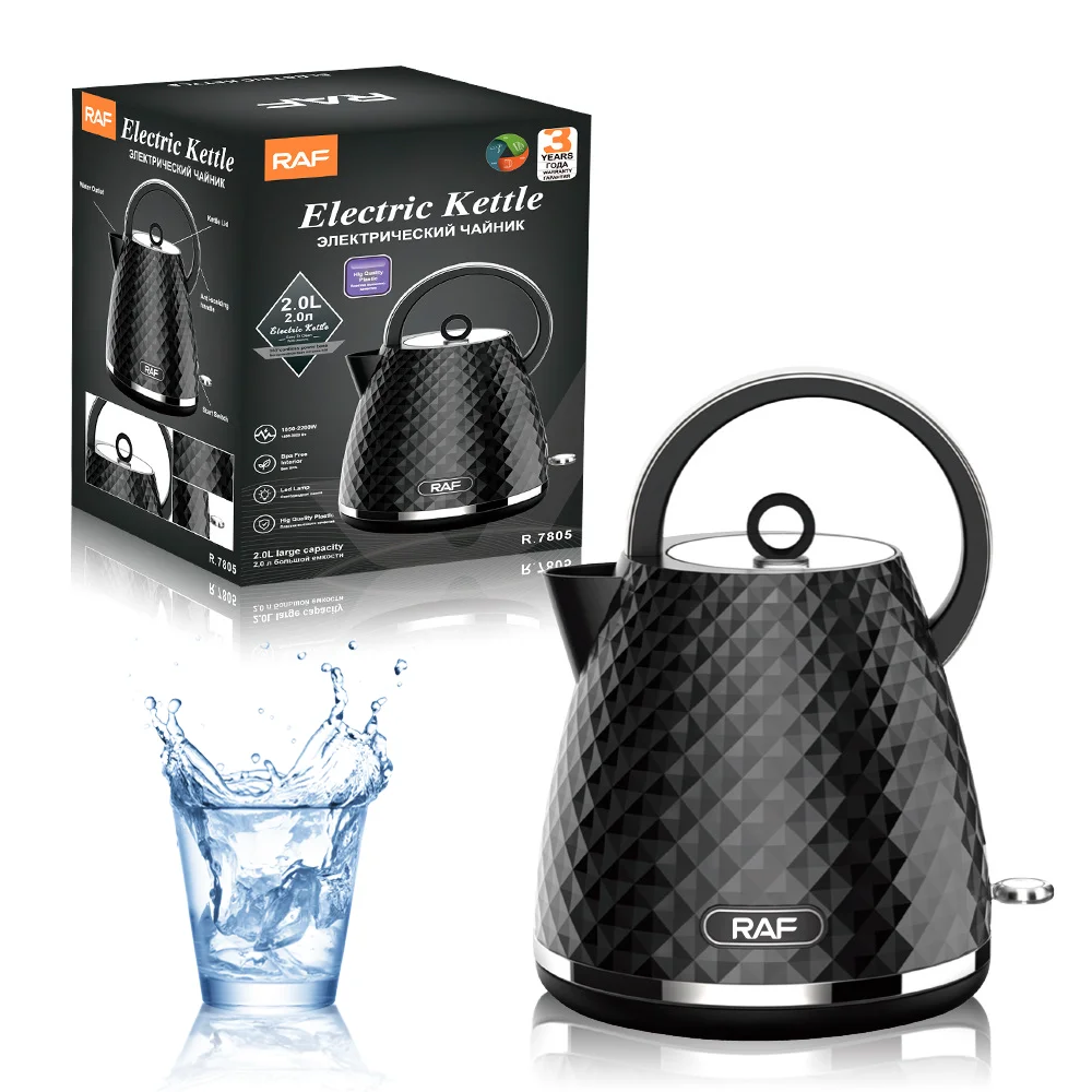 2L Electric Kettle Powerful Coffee Tea Water Boiler Portable Thermo Pot Heater Quick Boiling Auto Shut-Off For Home Trip