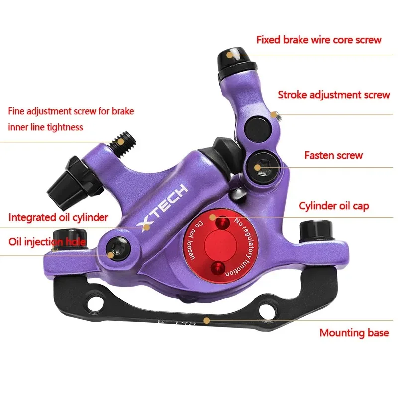 ZOOM HB-100 MTB Hydraulic Line Pulling Disc Brakes Bike Oil Brake Bicycle Brake Accessories Bicycle Calipers Set