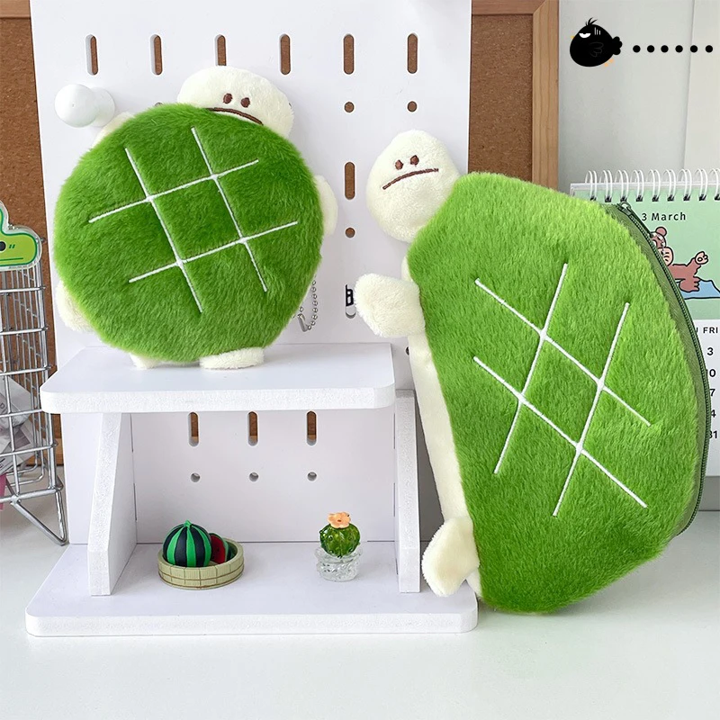 ぬいぐるみタートルペンシルケース,化粧品バッグ,ペンポーチ,財布,口紅,イヤホン,文房具,学用品,かわいい
