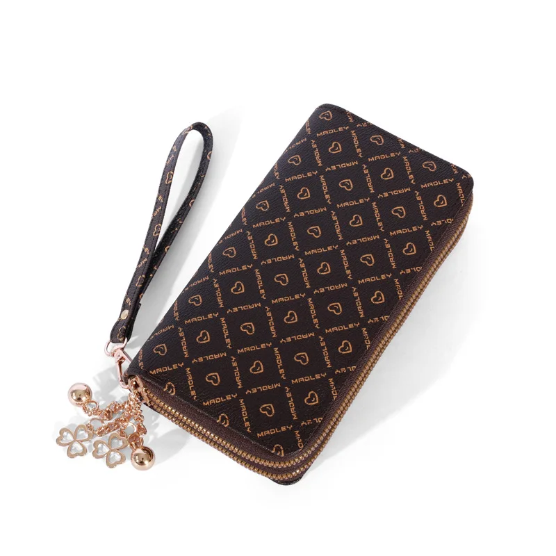 Women Long Wallet Card Holder Large Capacity Double Zipper Purse Cell Phone Wristlet Clutch Luxury Money Phone Bag