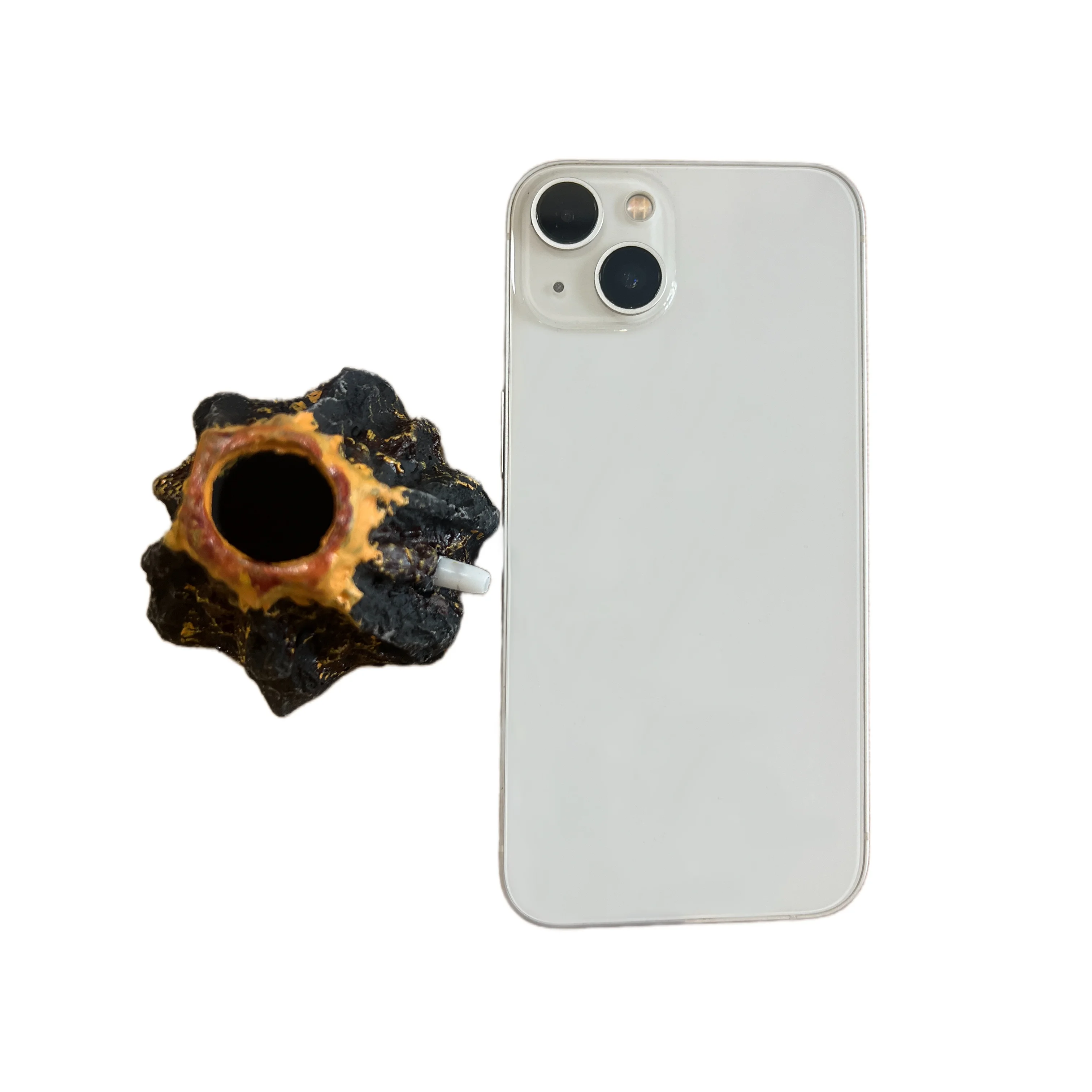 خزان الأسماك حوض السمك بركان شكل فقاعة الهواء حجر مضخة الأكسجين الديكور حلقة حجر خزان لوحة مضخة هواء المناظر الطبيعية الديكور #5