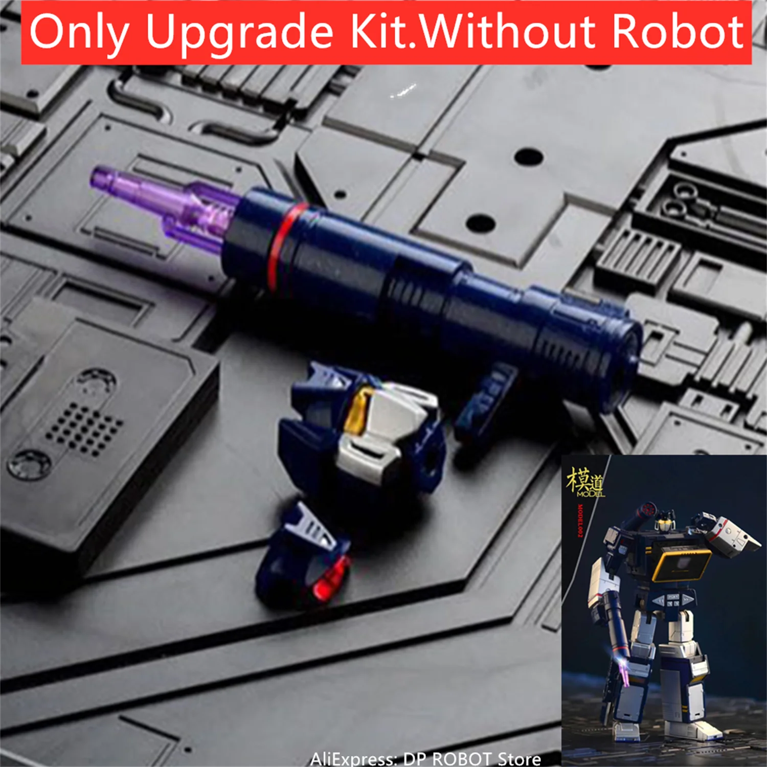 Model-002 Luminescent Head Luminescent Gun Sound Tape Upgrade Kit For MP13 Or KO Ver Soundwave Figure