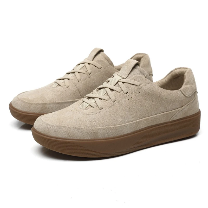 

New Shoes for Men Genuine Leather Casual Man Shoes Fashion Flat Skateboard Shoes Youth Cow Leather Lace-up Men Sneakers Zapatos