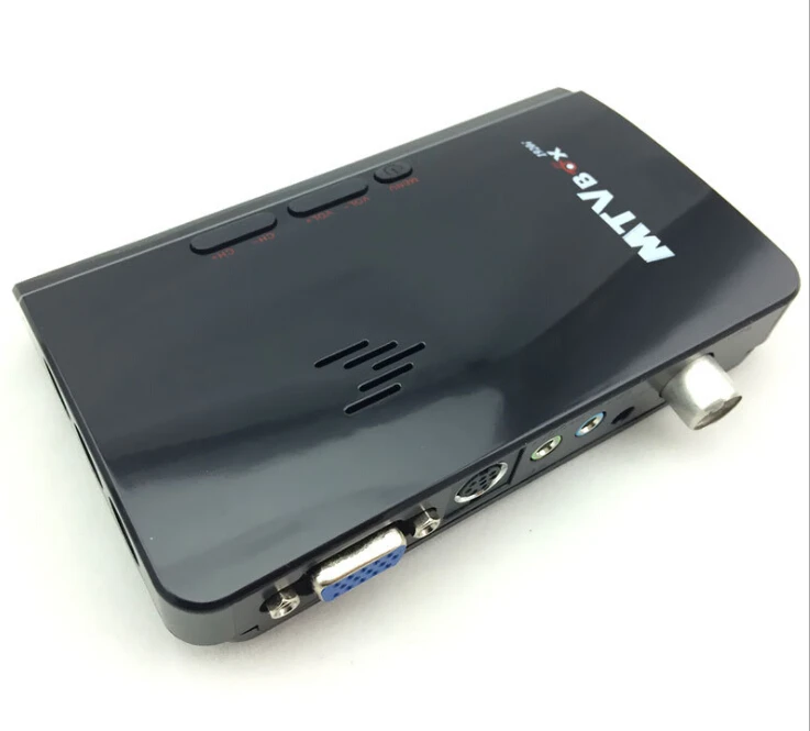 1080P LCD TV Box esterno HD LCD CRT VGA sintonizzatore TV esterno MTV Box PC BOX ricevitore sintonizzatore AV a VGA con telecomando STBS798