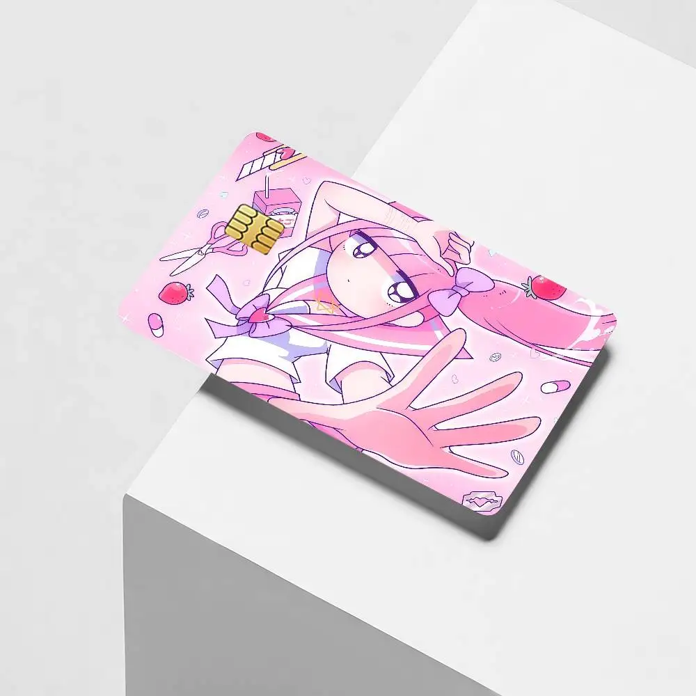 Cartoon Menhera C-Chan Credit Card Decorative Card Stickers Suitable For Bank Cards Metro Transit Anti-scratch Gift 4PCS
