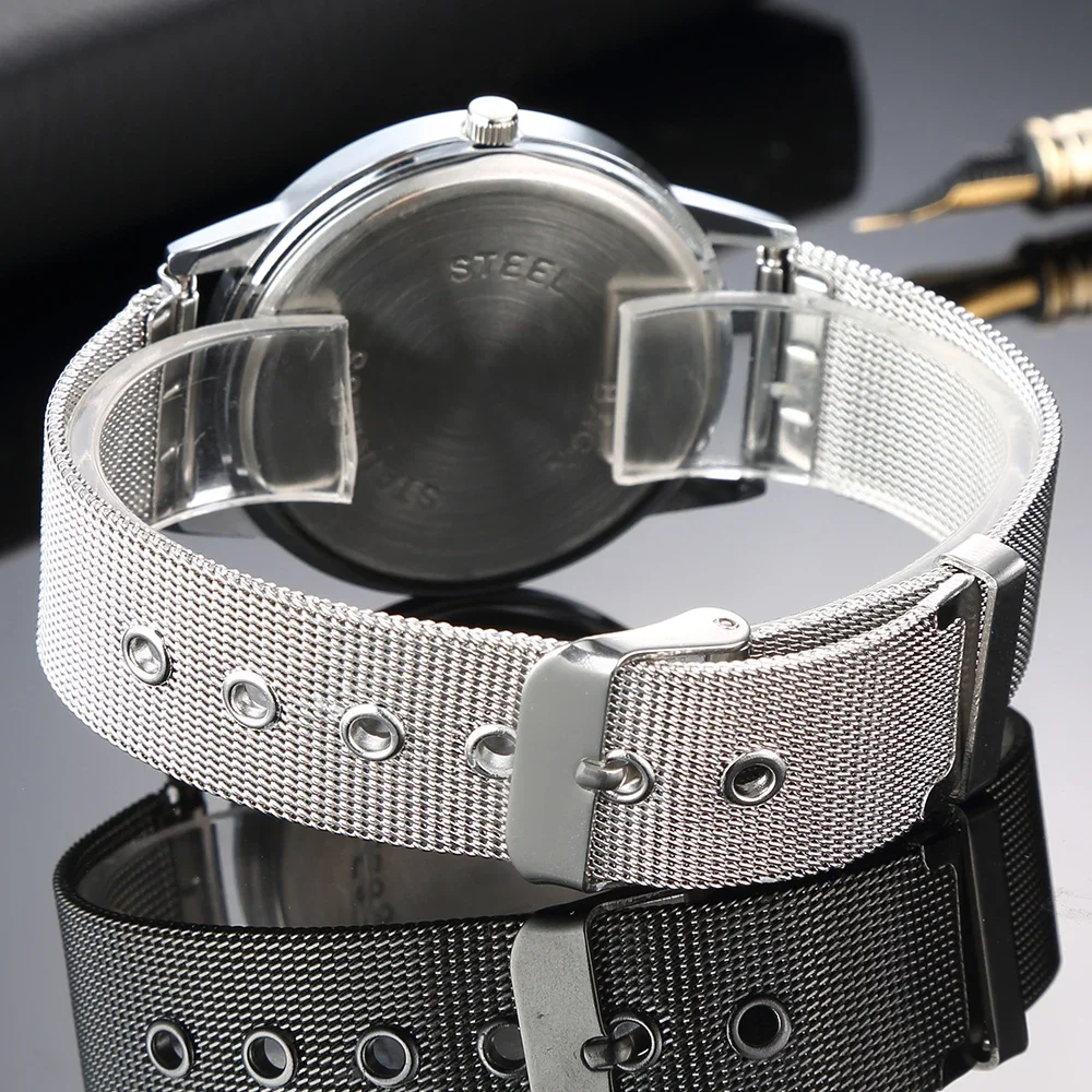 2024 Fashion Women Watches Luxury Metal Analog Quartz Wristwatch Sliver Mesh Belt Simple Elegant Ladies Watch Relogio Feminino