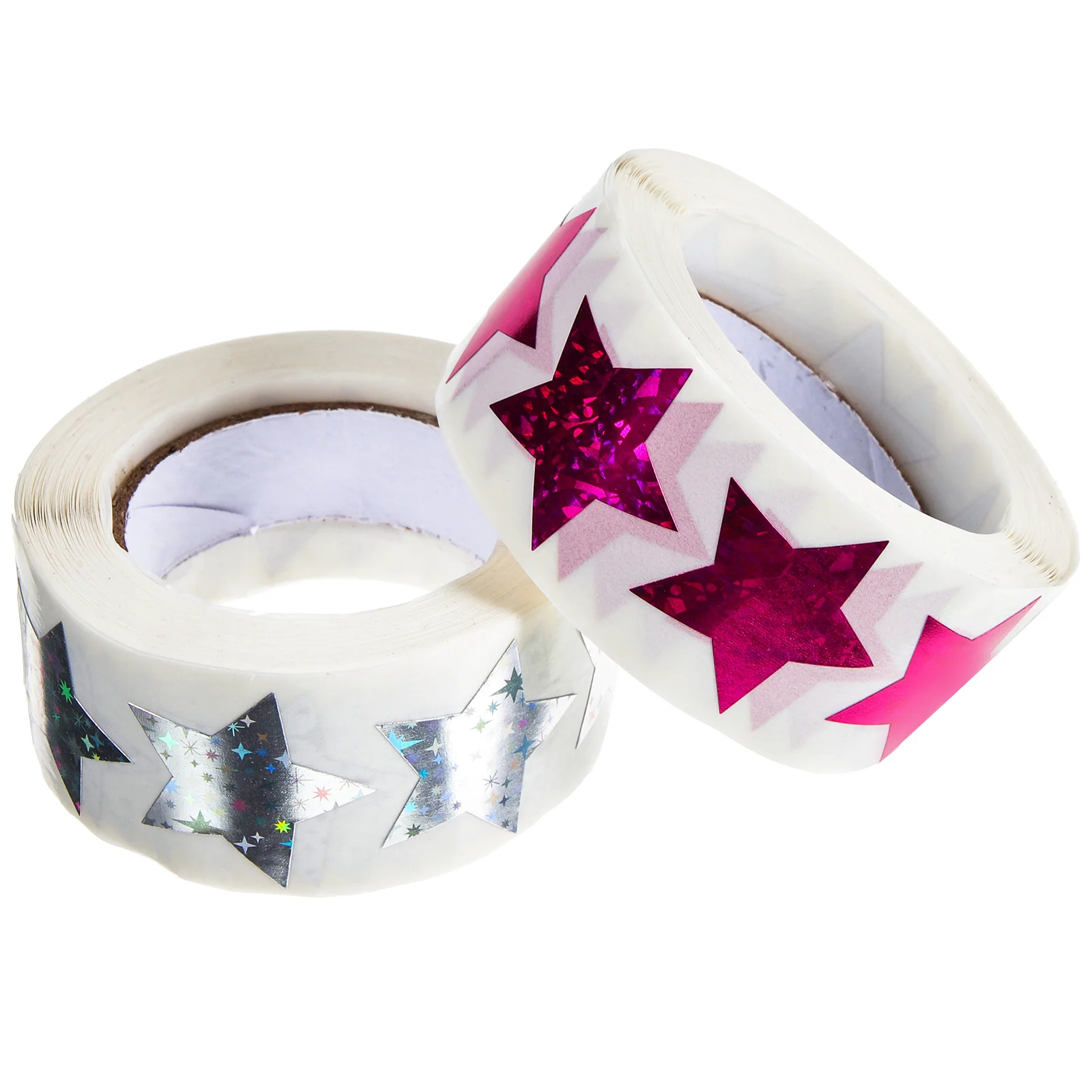 2 Rolls Self-adhesive Label Decorative Star Stickers Kindergarten Reward Shape Five-pointed for Children Nail