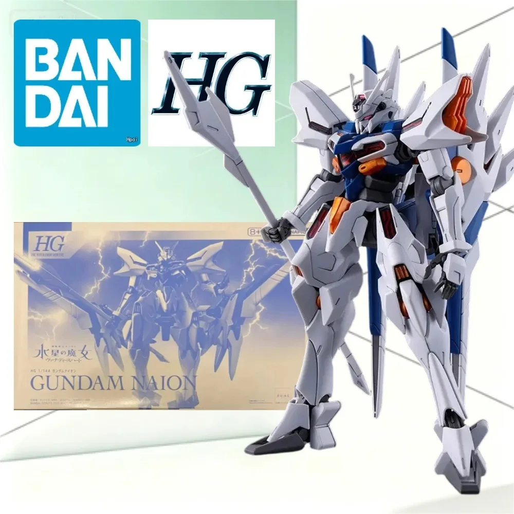 Bandai HG 1/144 White Gundam Naion Posable Figure Vanadis Heart Story Mecha Model Desktop Hobby Collection Decor Gift